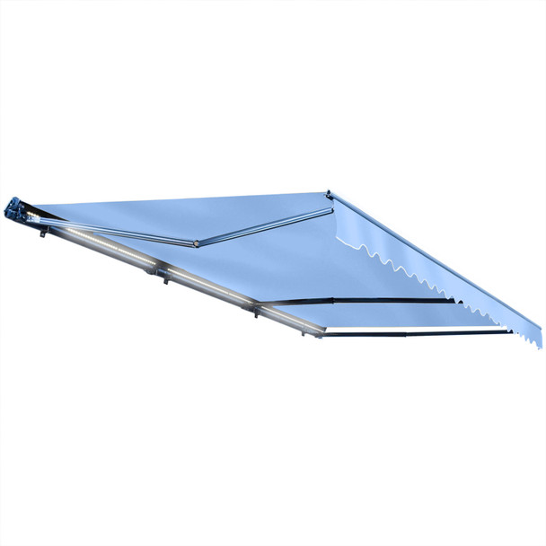Commercial building with multiple awnings